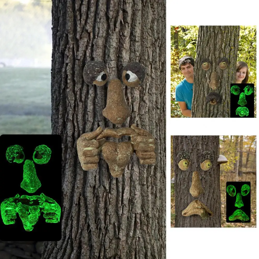 Hot Sales 1 Set Tree Face Decoration Funny Luminous Resin Easter Garden Sculpture Exaggerated Facial Art Ornament for Outdoor
Hot Sales 1 Set Tree Face Decoration Funny Luminous Resin Easter Garden Sculpture Exaggerated Facial Art Ornament for Outdoor