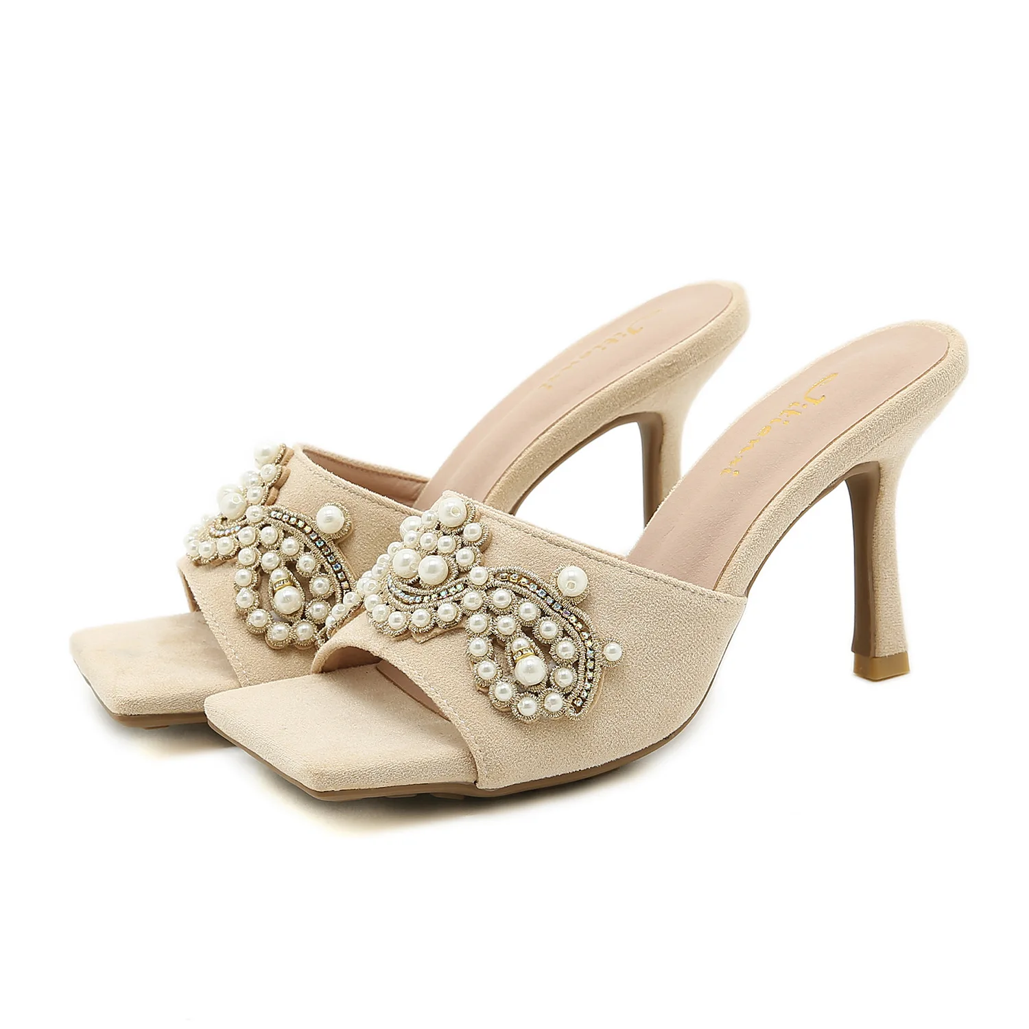 2021 Summer Diamond Pearl Women's Shoes Square Toe High Heel Slippers Women Thin Heels Outdoor Fashion Slippers Sandals Pumps
2021 Summer Diamond Pearl Women's Shoes Square Toe High Heel Slippers Women Thin Heels Outdoor Fashion Slippers Sandals Pumps