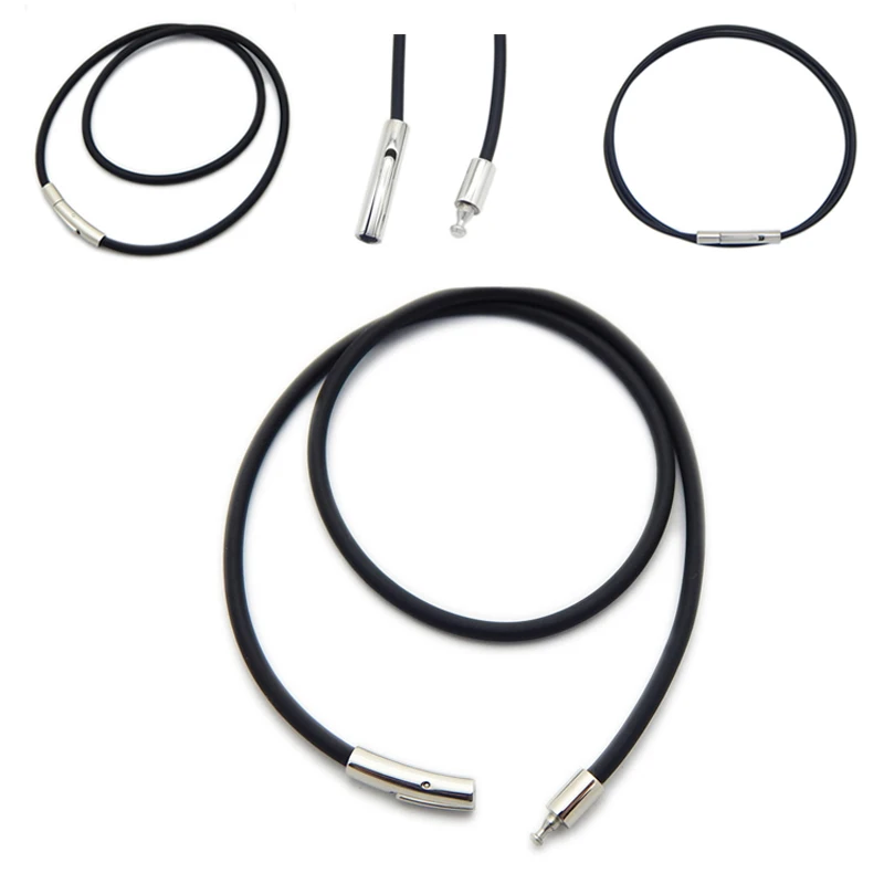 2MM Black Leather Cord Wax Rope Chain Necklace Stainless Steel Tube Clasp DIY Jewelry Accessories Necklaces Chain 1PC
2MM Black Leather Cord Wax Rope Chain Necklace Stainless Steel Tube Clasp DIY Jewelry Accessories Necklaces Chain 1PC