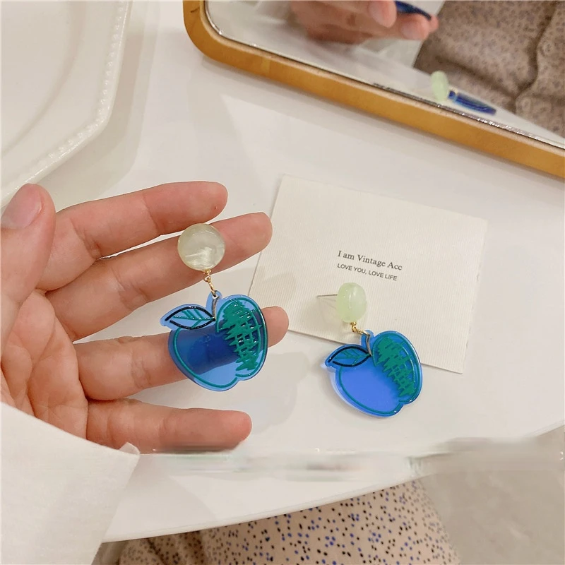 VSnow Fashion Vintage Arcylic INS Blue Apple Dangle Earring for Women Femme Leaves Doodle Drawing Earring Jewelry Pendientes Hot
VSnow Fashion Vintage Arcylic INS Blue Apple Dangle Earring for Women Femme Leaves Doodle Drawing Earring Jewelry Pendientes Hot