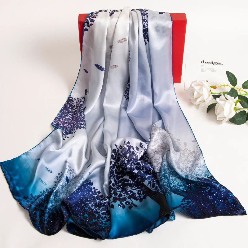 Women Handkerchief Real Pure Silk Scarf Hangzhou Silk Shawls Wraps Bufandas Natural Silk Scarves Blue Print Foulard Femme
Women Handkerchief Real Pure Silk Scarf Hangzhou Silk Shawls Wraps Bufandas Natural Silk Scarves Blue Print Foulard Femme