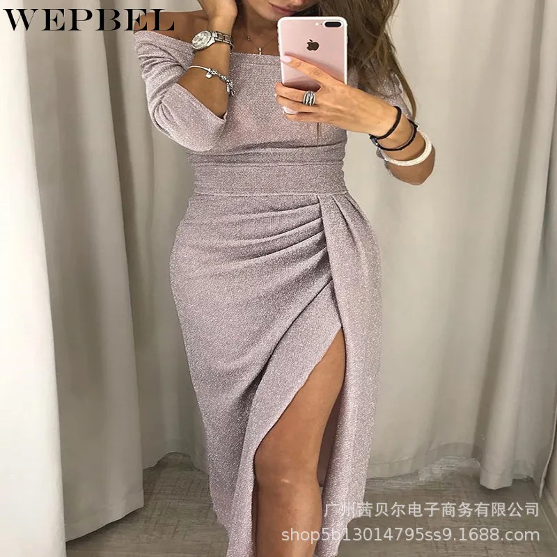 Повседневное облегающее платье WEPBEL, женское однотонное Плиссированное Платье, осеннее платье с воротником-лодочкой и рукавом, платье с выс... 
Повседневное облегающее платье WEPBEL, женское однотонное Плиссированное Платье, осеннее платье с воротником-лодочкой и рукавом, платье с выс...