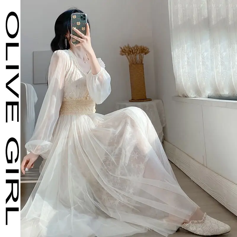 2021 Fairy Clothes Long Sleeve Strap Maxi Skater Dress Harajuku Cottagecore Robe Pink Summer Mesh Dresses For Women Party Casual
2021 Fairy Clothes Long Sleeve Strap Maxi Skater Dress Harajuku Cottagecore Robe Pink Summer Mesh Dresses For Women Party Casual