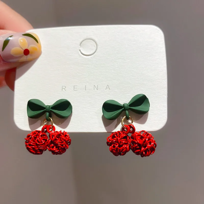 Fashion All-match Personality Romantic Temperament Women's Earrings Spring New Cherry Earrings Design Earrings Wholesale
Fashion All-match Personality Romantic Temperament Women's Earrings Spring New Cherry Earrings Design Earrings Wholesale