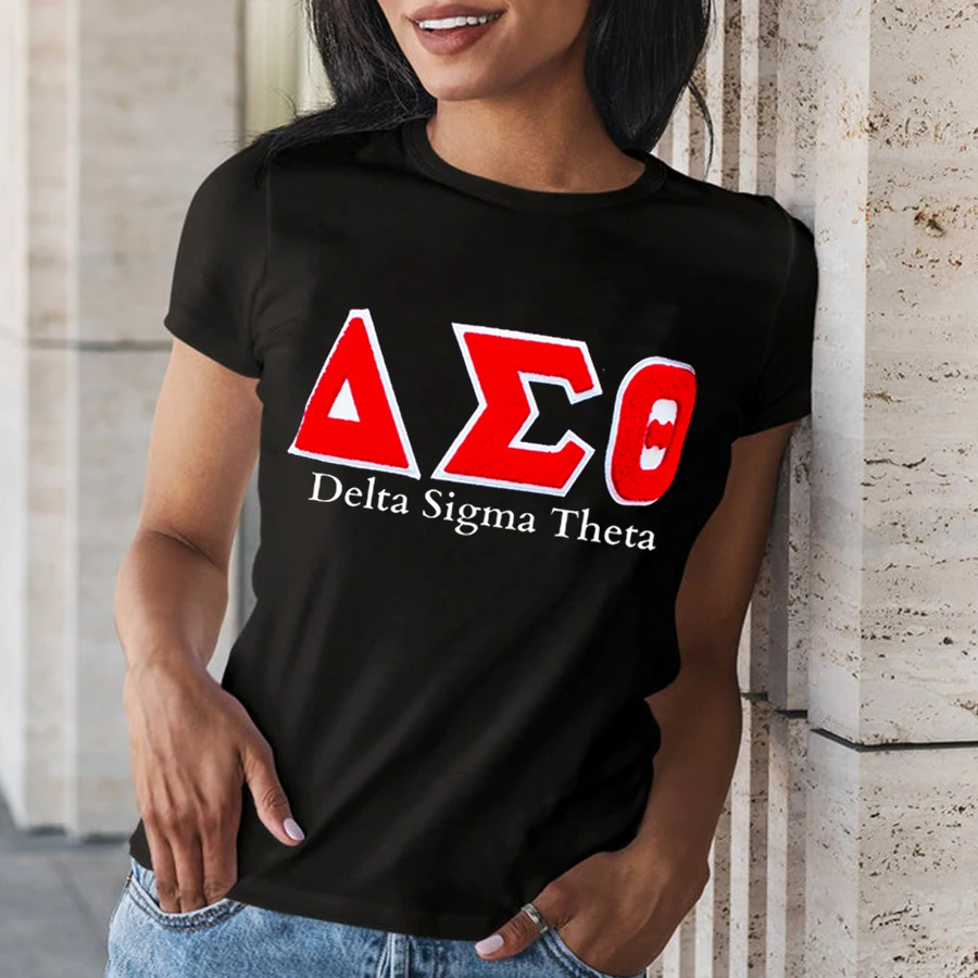 New Delta Sigma Theta Tshirt printed crew neck T-shirt short sleeve 
New Delta Sigma Theta Tshirt printed crew neck T-shirt short sleeve