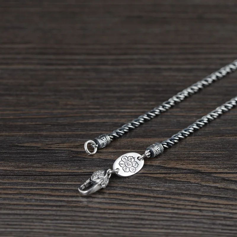 S925 Silver Thai Silver Retro To Do The Old Men And Women Cukuang Hemp Rope Chain Wholesale Silver Necklace Water Ripples
S925 Silver Thai Silver Retro To Do The Old Men And Women Cukuang Hemp Rope Chain Wholesale Silver Necklace Water Ripples