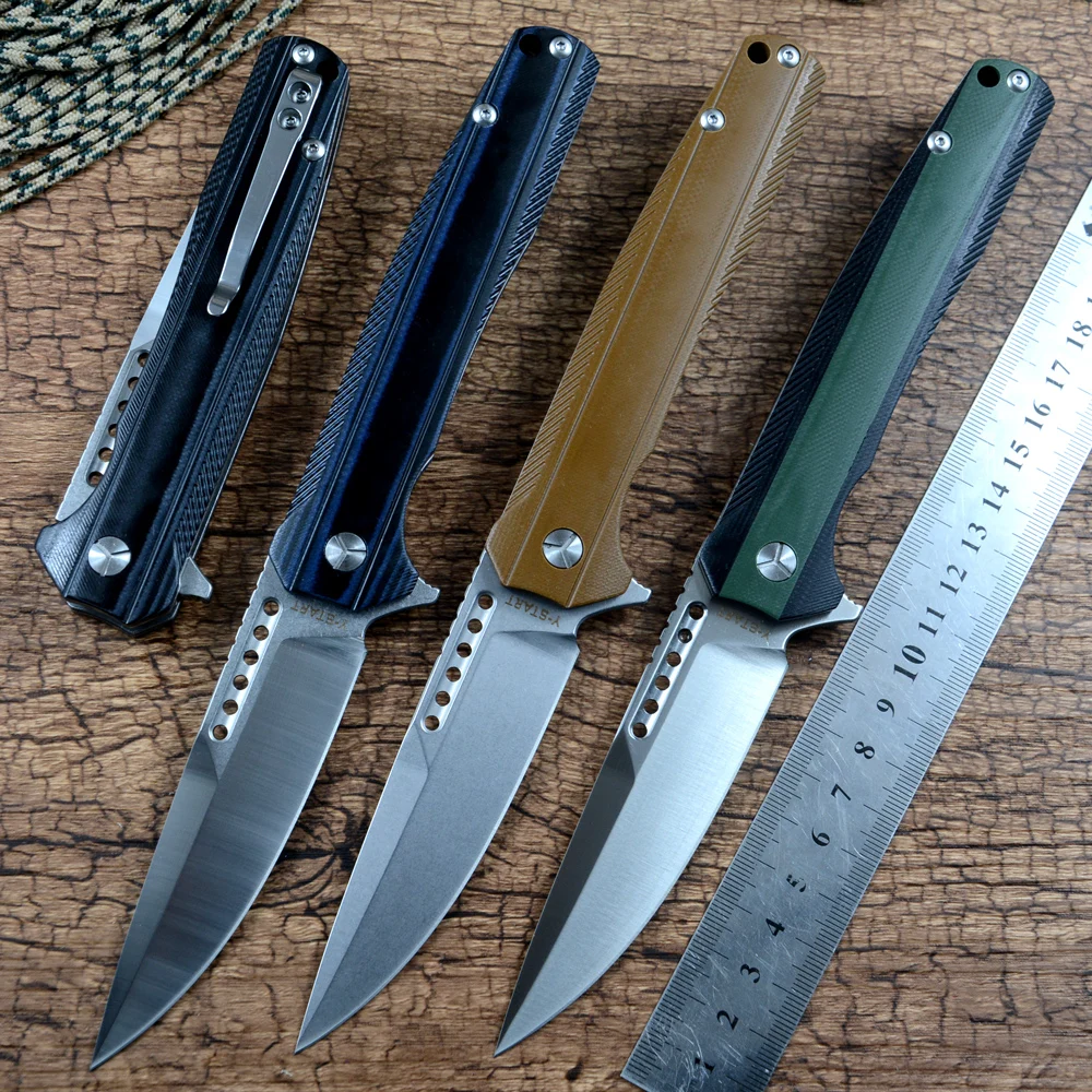 Y-START Flipper Folding Hunting Knife 14C28N Blade Ball Bearing Washer G10 Handle Outdoor Tactical Collector EDC Tools LK5014
Y-START Flipper Folding Hunting Knife 14C28N Blade Ball Bearing Washer G10 Handle Outdoor Tactical Collector EDC Tools LK5014