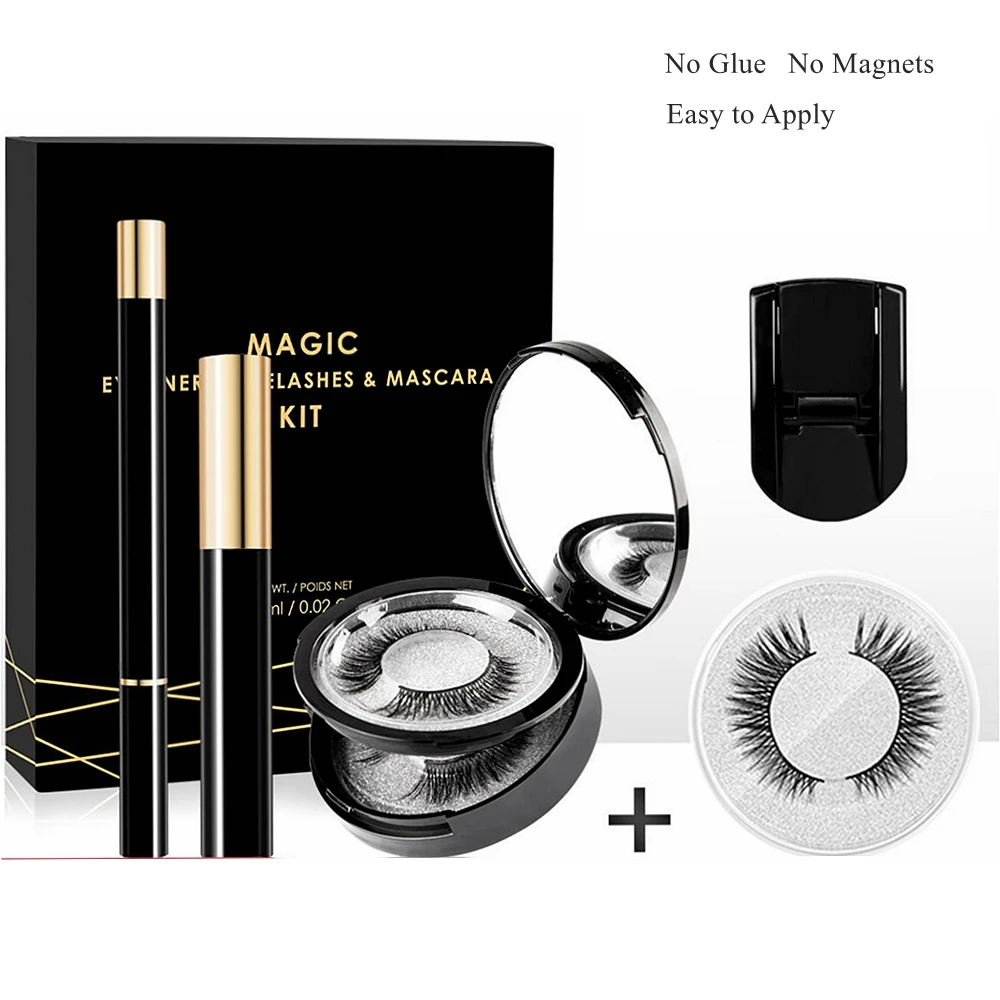 CLOTHOBEAUTY 3 Pairs Natural Eyelashes Set Long False Eyelashes Sticky Eyeliner Set No Glue No Magnets Makeup Eyelash Extension
CLOTHOBEAUTY 3 Pairs Natural Eyelashes Set Long False Eyelashes Sticky Eyeliner Set No Glue No Magnets Makeup Eyelash Extension