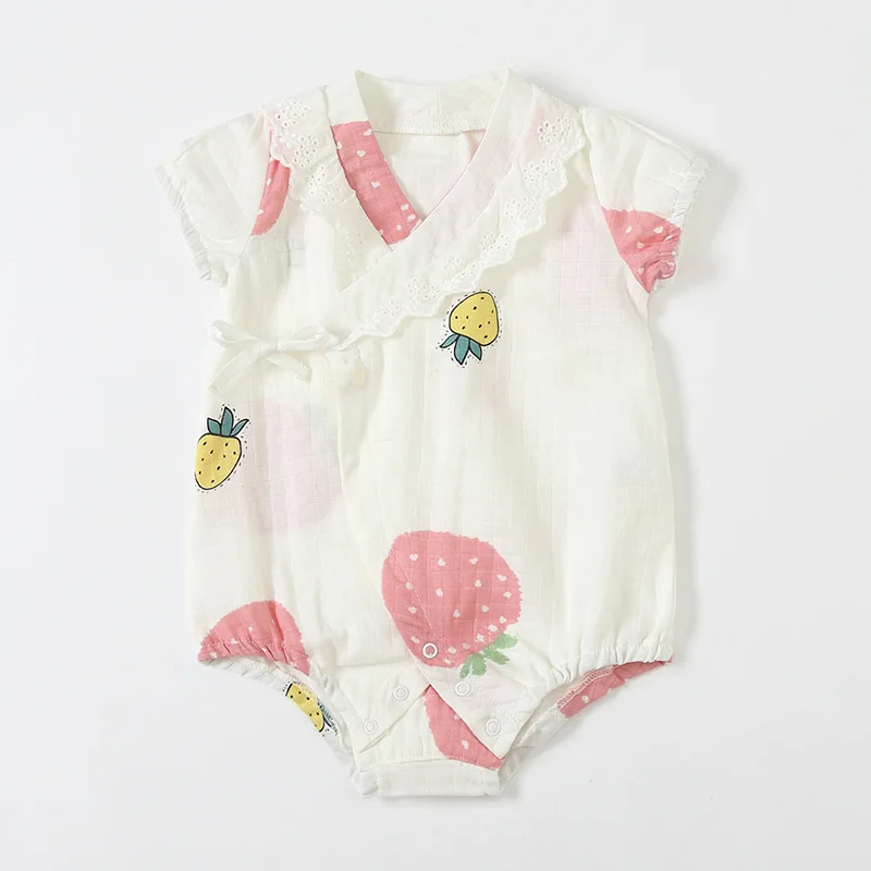 Cute Strawberry Print Baby Bodysuit 2021 Summer Lace Short Sleeve Romper for Girls Newborn Baby Girl Causal Clothes 0-24M
Cute Strawberry Print Baby Bodysuit 2021 Summer Lace Short Sleeve Romper for Girls Newborn Baby Girl Causal Clothes 0-24M