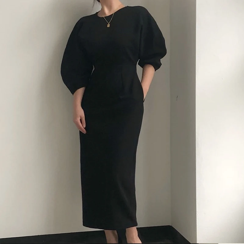 Elegant Spring and Autumn Ladies Office Dress Fashion Pure White Simple Dress Waist Long Sleeve O Collar Joker Casual Dress
Elegant Spring and Autumn Ladies Office Dress Fashion Pure White Simple Dress Waist Long Sleeve O Collar Joker Casual Dress