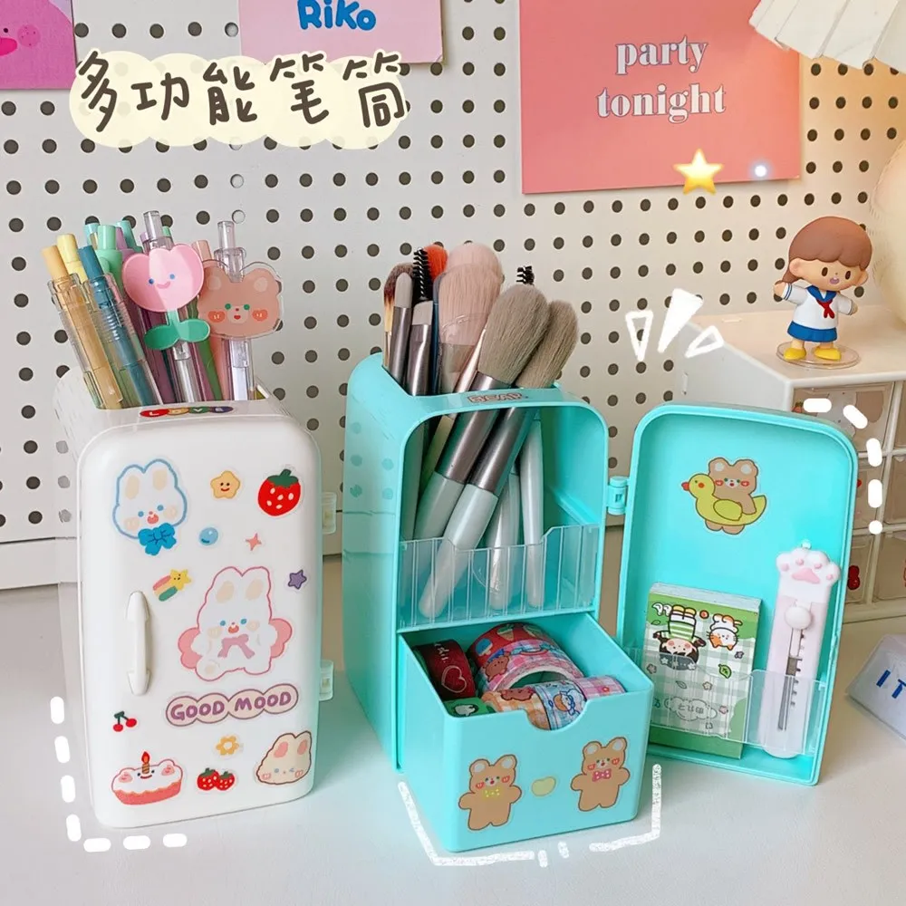Kawaii Refrigerator Pen Holder With 1PC DIY Sticker Desktop Makeups Pencil Pens Storage Box Creative School Stationery
Kawaii Refrigerator Pen Holder With 1PC DIY Sticker Desktop Makeups Pencil Pens Storage Box Creative School Stationery