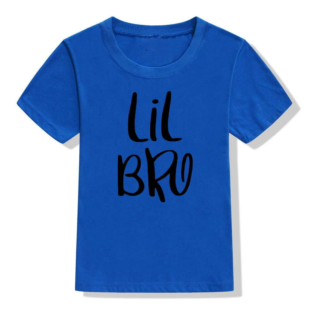 Футболка с надписью Big Brother Little Sibling/футболки короткими рукавами для маленьких