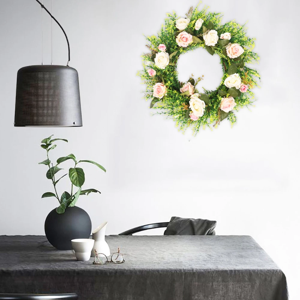 Artificial Spring Wreath Home Decor 55cm Semi-handmade Front Door Wall Wedding Party Garland
Artificial Spring Wreath Home Decor 55cm Semi-handmade Front Door Wall Wedding Party Garland