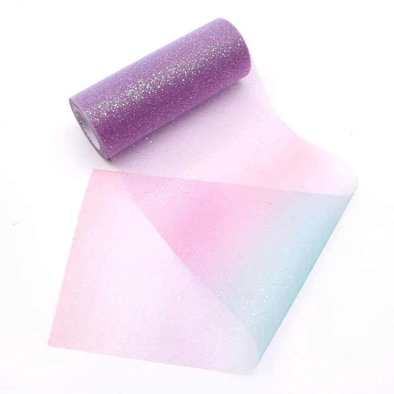 15cm Rainbow Gradient Tulle Ribbon Roll DIY Handmade Craft Hair Wedding Birthday Decoration Craft Glitter Mesh Fabric Supplies
15cm Rainbow Gradient Tulle Ribbon Roll DIY Handmade Craft Hair Wedding Birthday Decoration Craft Glitter Mesh Fabric Supplies