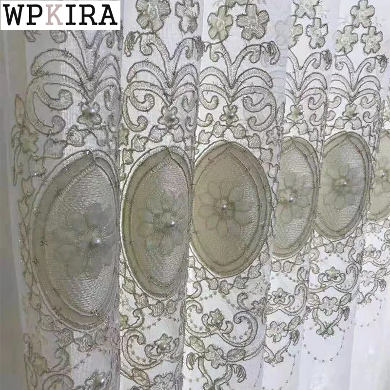 French Luxury Pearls Curtain for Living Room Sheer Voile Lace Bottom Drape for Girls Princess Room Window Mesh Fabric Z033#D
French Luxury Pearls Curtain for Living Room Sheer Voile Lace Bottom Drape for Girls Princess Room Window Mesh Fabric Z033#D