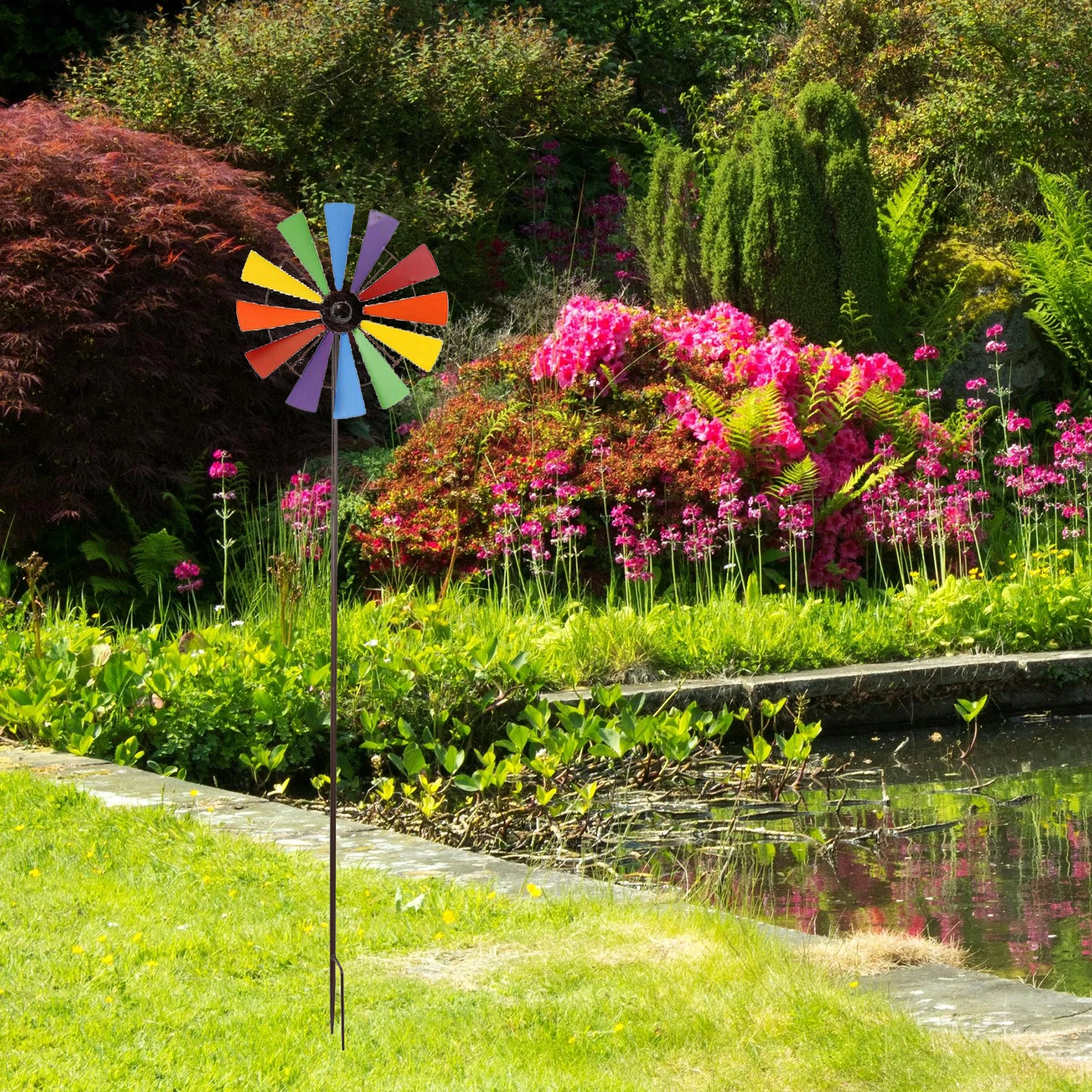 Waterproof Iron Garden Pinwheels Whirligigs Windmill Rainbow Colors for Lawn Garden Stakes Outdoor Whimsical Gifts
Waterproof Iron Garden Pinwheels Whirligigs Windmill Rainbow Colors for Lawn Garden Stakes Outdoor Whimsical Gifts