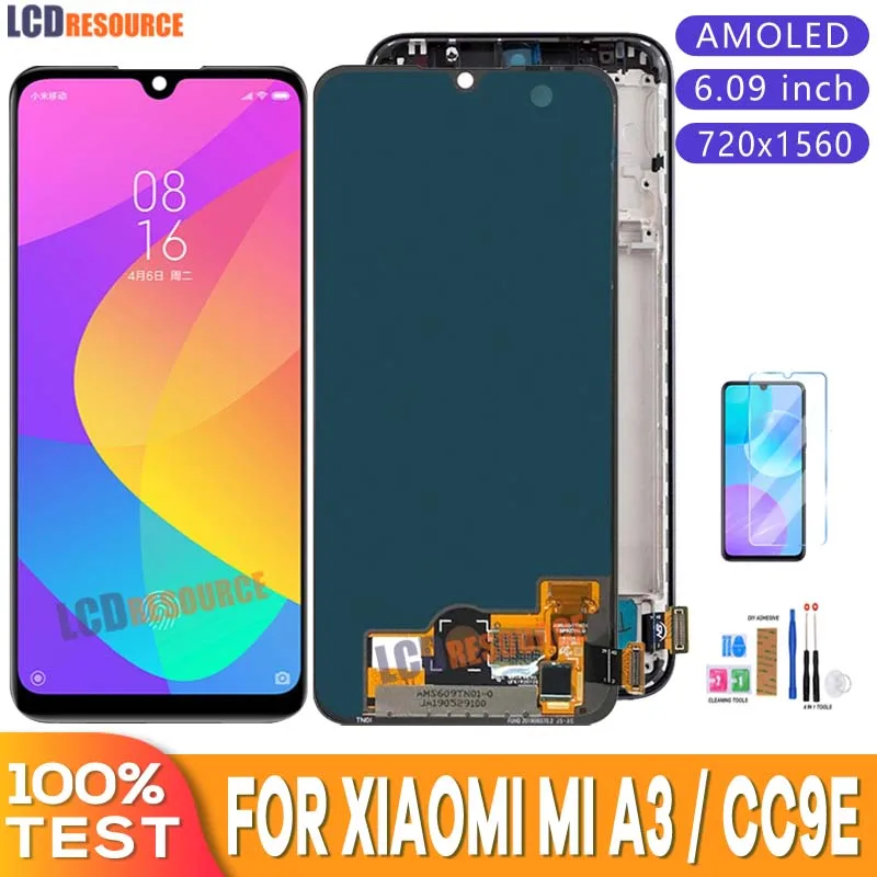 ЖК-дисплей AMOLED для Xiaomi Mi CC9E, ЖК-дисплей с сенсорным экраном и дигитайзером в сборе с рамкой для Xiaomi Mi A3, MiA3
ЖК-дисплей AMOLED для Xiaomi Mi CC9E, ЖК-дисплей с сенсорным экраном и дигитайзером в сборе с рамкой для Xiaomi Mi A3, MiA3