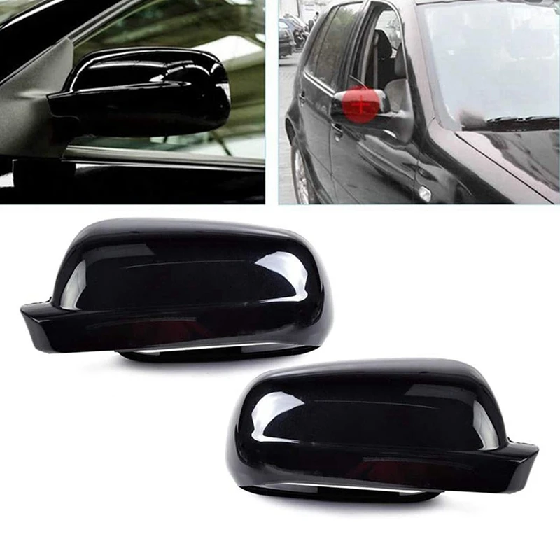 

NEW-Right Passenger Side Rear View Mirror Cover Plastic Gloss Black for -Golf Jetta MK4 1999-2005 3B0857538B