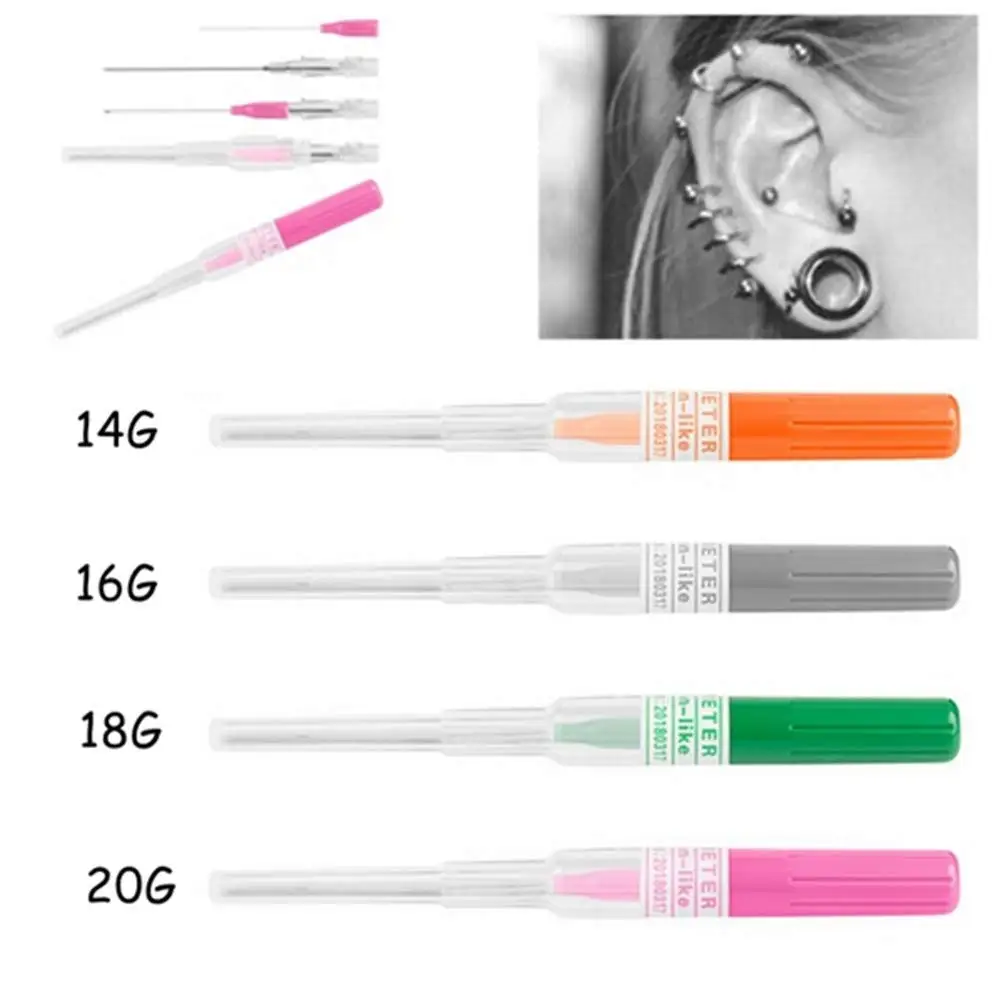 5PCS 18 Gauge Ear Nose Piercing Needles IV Catheter Needles for Piercing Sterilised Body Tattoo Piercings Tool for Piercing
5PCS 18 Gauge Ear Nose Piercing Needles IV Catheter Needles for Piercing Sterilised Body Tattoo Piercings Tool for Piercing