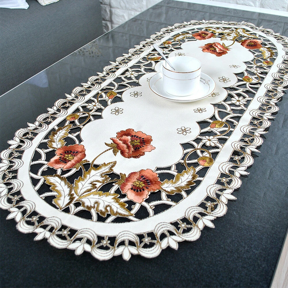 Vintage Oval Tablecloth Table Dinning Cover European Embroidered Yarn Flower Fabric Party Living Room Table Mat Cover Home Decor
Vintage Oval Tablecloth Table Dinning Cover European Embroidered Yarn Flower Fabric Party Living Room Table Mat Cover Home Decor