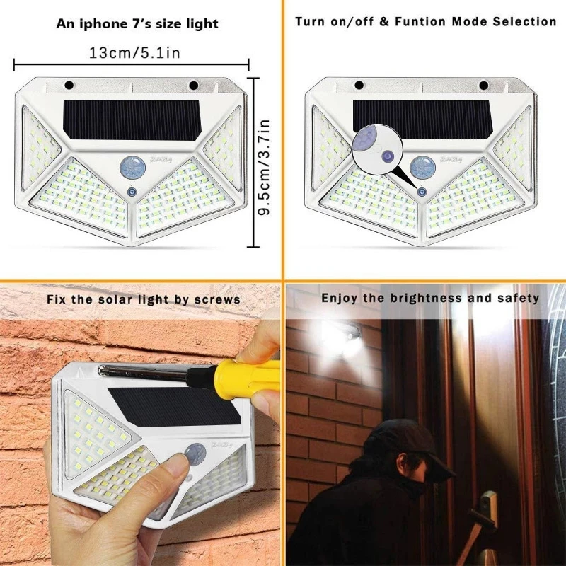 20-144 LED Solar Led Light Outdoor with PIR Motion Sensor Wall Lamp Waterproof Solar Garden Lights Street Light Wall Light
20-144 LED Solar Led Light Outdoor with PIR Motion Sensor Wall Lamp Waterproof Solar Garden Lights Street Light Wall Light
