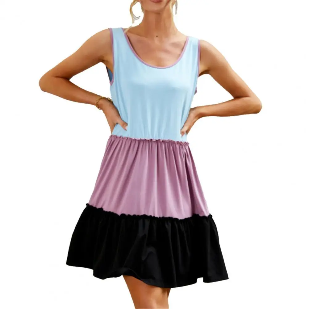 2021 Women Summer Dresses Three-color Contrast Shoulder Strap Patchwork Pocket Pleated Hem Plus Size Dress
2021 Women Summer Dresses Three-color Contrast Shoulder Strap Patchwork Pocket Pleated Hem Plus Size Dress