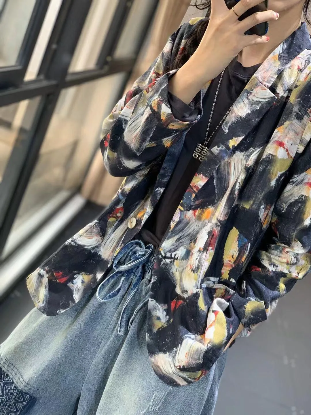 Chic Flower Print Cotton and Linen Blazer Long Sleeve Coat Women 2020 Autumn Female Fashion Clothing New Suit Blazer LT511S50 
Chic Flower Print Cotton and Linen Blazer Long Sleeve Coat Women 2020 Autumn Female Fashion Clothing New Suit Blazer LT511S50