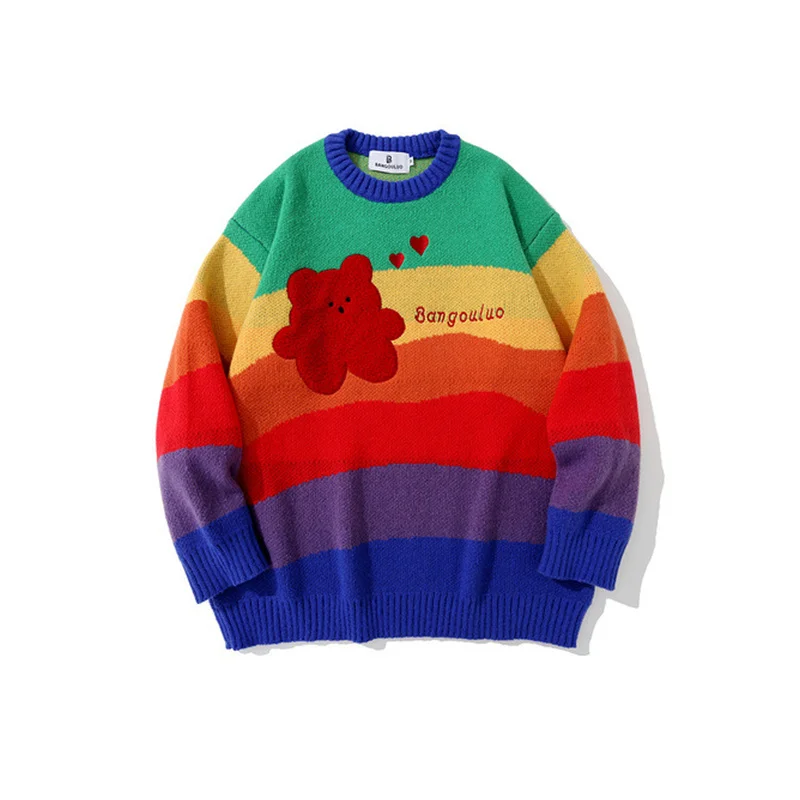 Мужские пуловеры в стиле ретро, модный мужской свитер в стиле Харадзюку, Мужской пуловер с длинным рукавом и принтом в полоску, уличная модн... 
Мужские пуловеры в стиле ретро, модный мужской свитер в стиле Харадзюку, Мужской пуловер с длинным рукавом и принтом в полоску, уличная модн...