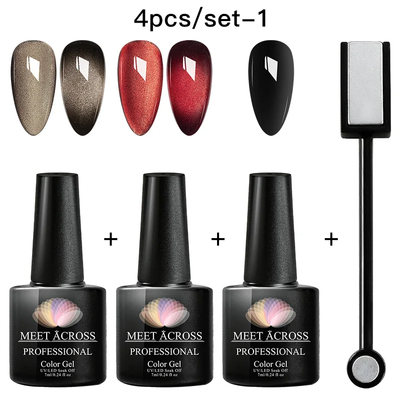 MEET ACROSS Magnet Nail Gel Polish 5D Cat Eye UV Gel Nail Polish Chameleon Magnetic Gel Varnishes Soak Off Enamel
MEET ACROSS Magnet Nail Gel Polish 5D Cat Eye UV Gel Nail Polish Chameleon Magnetic Gel Varnishes Soak Off Enamel