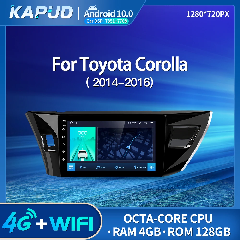 Kapud Android 10 For Toyota Corolla 2014-2016 Car Multimedia Video Player 10" Radio Stereo BT GPS Wifi DSP Navigation
Kapud Android 10 For Toyota Corolla 2014-2016 Car Multimedia Video Player 10" Radio Stereo BT GPS Wifi DSP Navigation