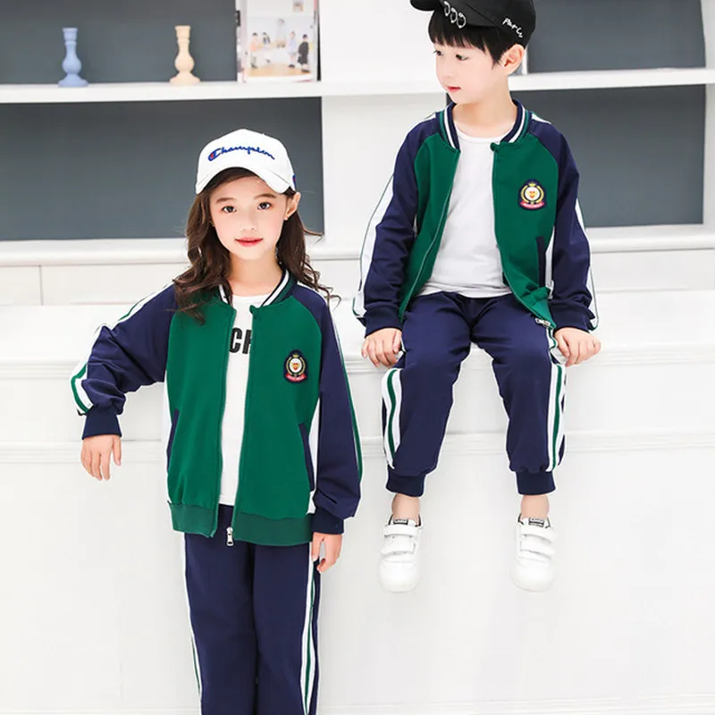 Kindergarten uniform spring and autumn two-piece British style baseball children's school uniform suit tide
Kindergarten uniform spring and autumn two-piece British style baseball children's school uniform suit tide