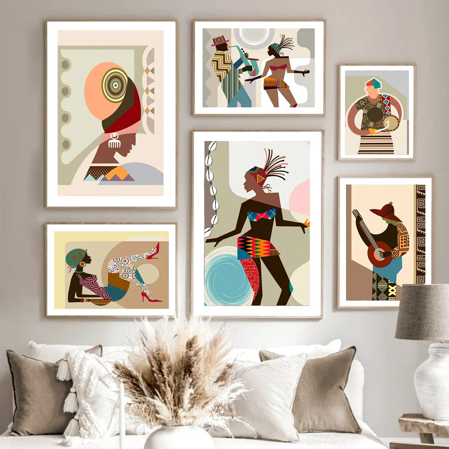 Abstract African Girl Folk Dance Musical Wall Art Canvas Painting Nordic Posters And Prints Wall Pictures For Living Room Decor
Abstract African Girl Folk Dance Musical Wall Art Canvas Painting Nordic Posters And Prints Wall Pictures For Living Room Decor