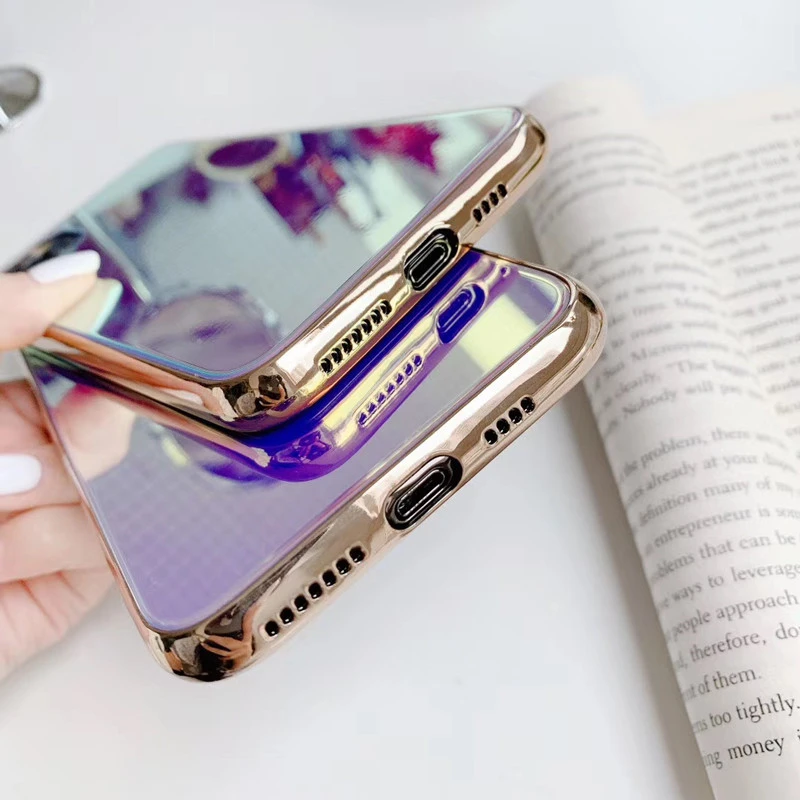 Luxury Makeup Mirror Case For iphone 11Pro MAX Case SE XS MAX XR 6 7 8 Plus Plating Mirror Glass Shockproof Protector Soft Cover
Luxury Makeup Mirror Case For iphone 11Pro MAX Case SE XS MAX XR 6 7 8 Plus Plating Mirror Glass Shockproof Protector Soft Cover