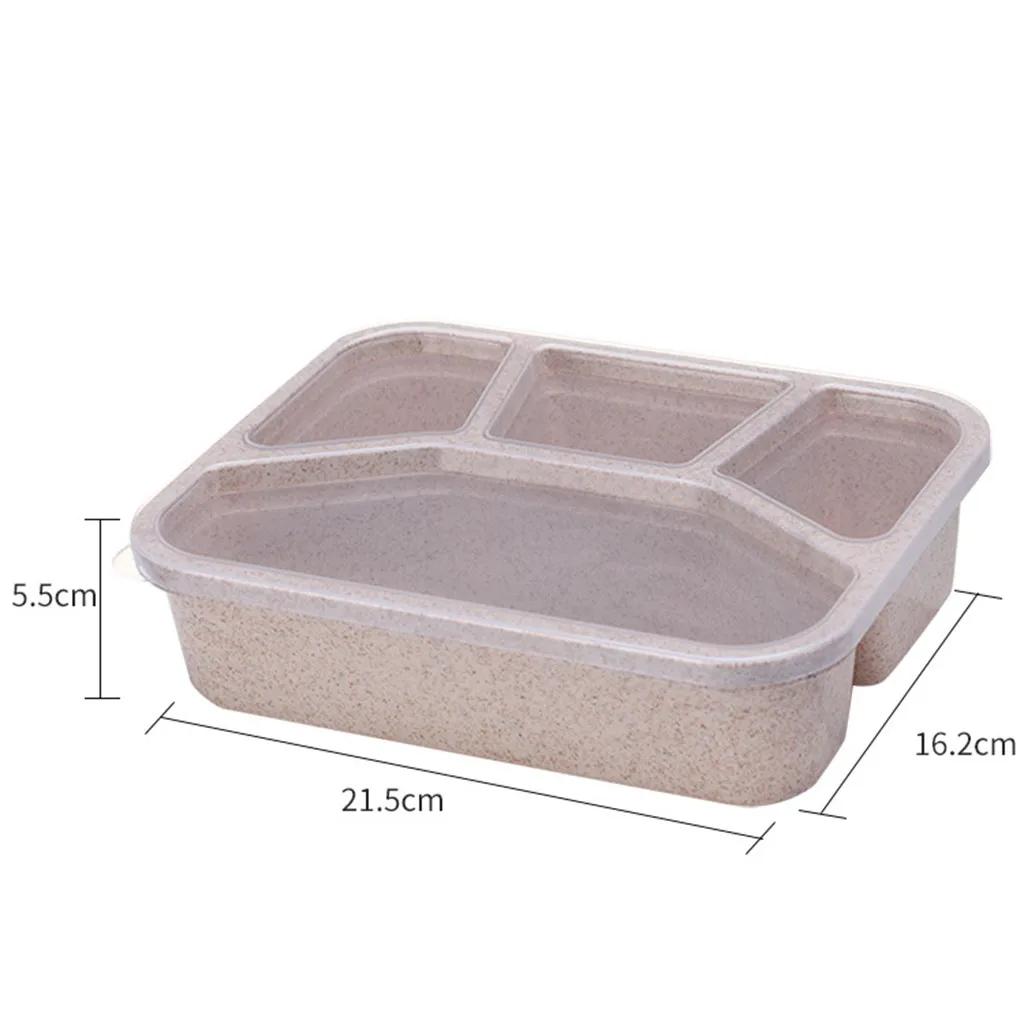 Lunch Box Reusable 4-compartment Plastic Divided Food Storage Container Boxes Student Kids Food Storage Box Tableware #T2P
Lunch Box Reusable 4-compartment Plastic Divided Food Storage Container Boxes Student Kids Food Storage Box Tableware #T2P