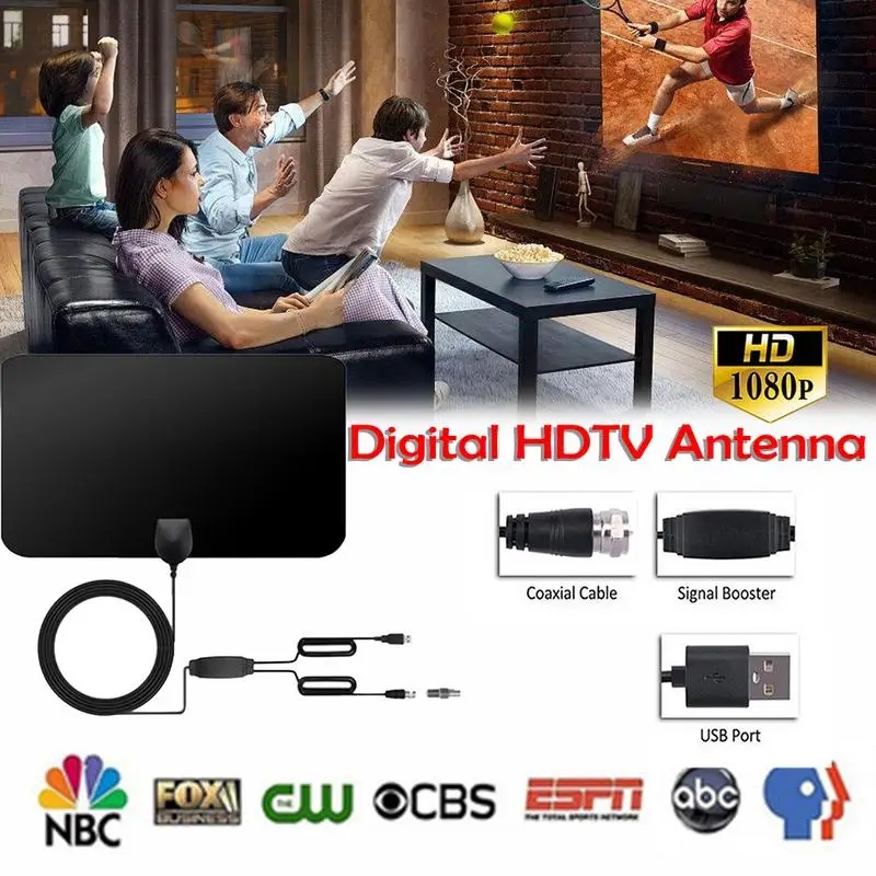Kebidumei 4K 25DB HD TV DTV Box Digital TV Antenna 50 Mile Booster HD/Indoor Antenna
Kebidumei 4K 25DB HD TV DTV Box Digital TV Antenna 50 Mile Booster HD/Indoor Antenna