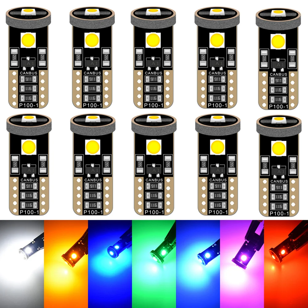 10pcs W5W T10 LED Bulbs for Kia Rio 2 3 Mazda Toyota Peugeot 206 Car Interior Reading License Plate Lights Dome Trunk Lamp
10pcs W5W T10 LED Bulbs for Kia Rio 2 3 Mazda Toyota Peugeot 206 Car Interior Reading License Plate Lights Dome Trunk Lamp