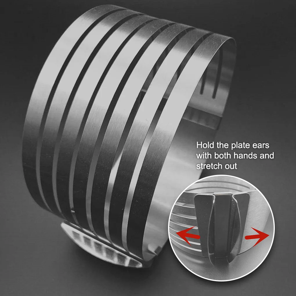 Cake Cutter Slicer Stainless Steel Cake Slicer Ring Leveler Slicing Pastry Tool Cheesecake Ring Leveler Slicing Molds
Cake Cutter Slicer Stainless Steel Cake Slicer Ring Leveler Slicing Pastry Tool Cheesecake Ring Leveler Slicing Molds