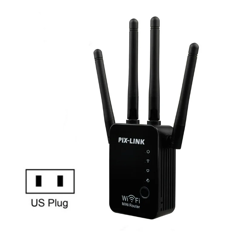 

New WiFi Repeater Wireless Wifi Extender 300Mbps Four Antenna Wi-Fi Amplifier Long Range Signal Booster 2.4G WiFi Access Point