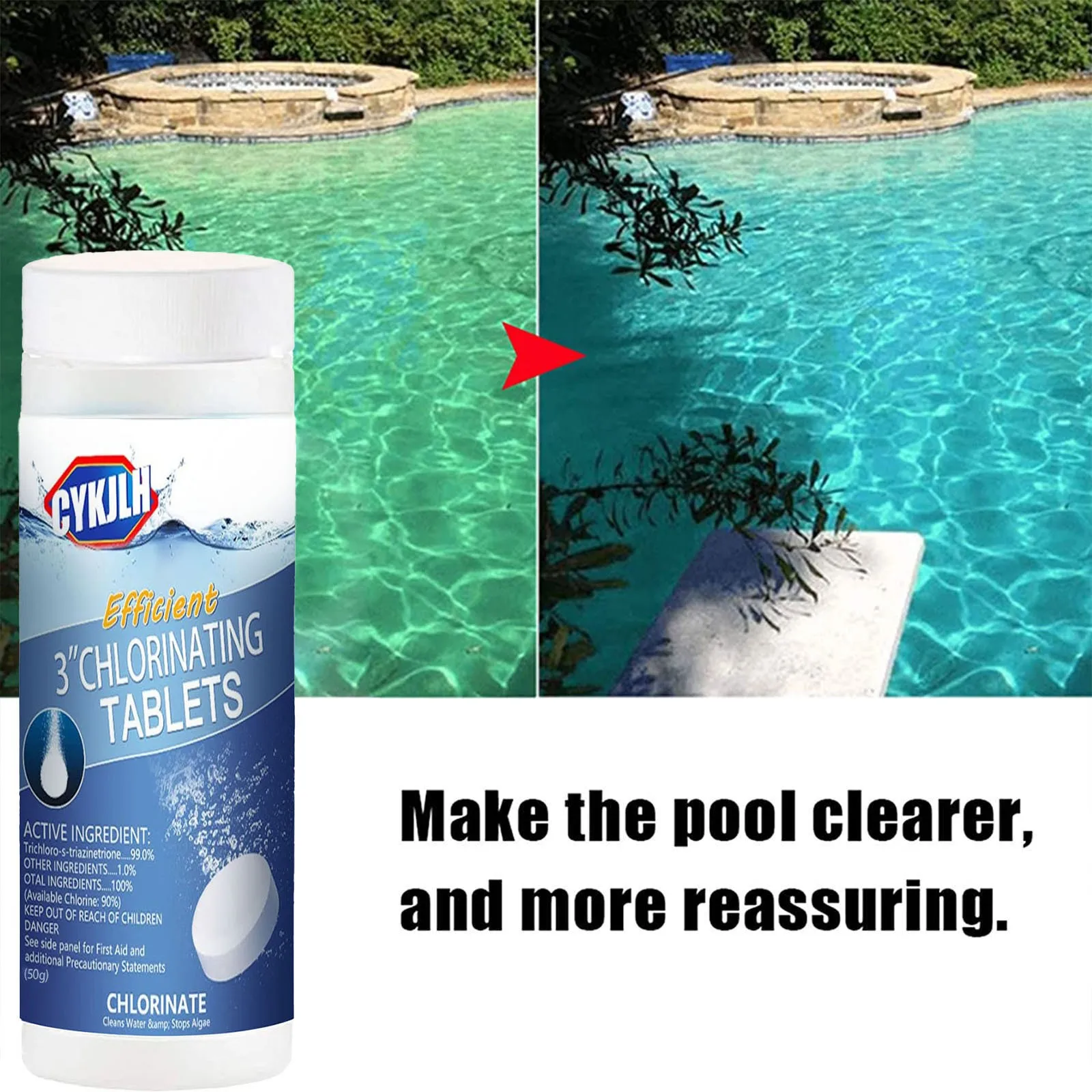 Swimming Pool Chlorination Tablet Effervescent Cleaning Tablet Outdoor Spa Multifunctional Cleaner Swimming Pool Accessory 25#
Swimming Pool Chlorination Tablet Effervescent Cleaning Tablet Outdoor Spa Multifunctional Cleaner Swimming Pool Accessory 25#