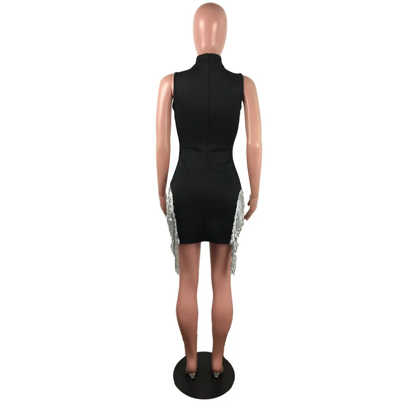 Tassels Patchwork Sexy Club Party Dress Women Scoop Neck Sleeveless Package Hip Dress Elegant Solid High Waist Bodycon Vestidos
Tassels Patchwork Sexy Club Party Dress Women Scoop Neck Sleeveless Package Hip Dress Elegant Solid High Waist Bodycon Vestidos