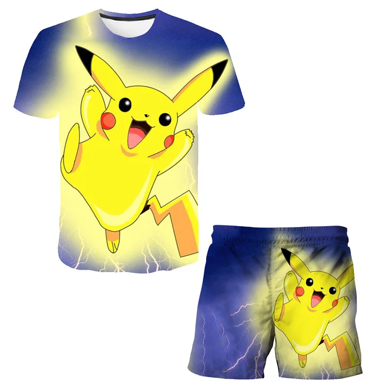 3D Printed Pikachu New Fashion Suit Summer Short Sleeve+Shorts O-neck Tees For Baby Boys Kids Casual Cartoon Tops Girls Suts
3D Printed Pikachu New Fashion Suit Summer Short Sleeve+Shorts O-neck Tees For Baby Boys Kids Casual Cartoon Tops Girls Suts