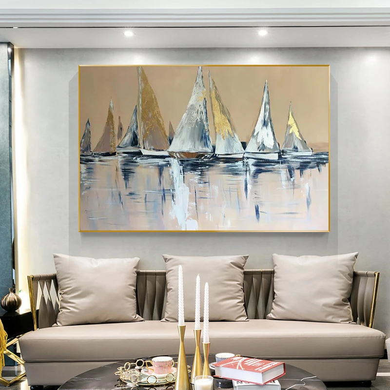Abstract Gold Color Sailing Canvas Paintings on the Wall Art Posters and Prints Seascape Modern Art Pictures For Living Room
Abstract Gold Color Sailing Canvas Paintings on the Wall Art Posters and Prints Seascape Modern Art Pictures For Living Room