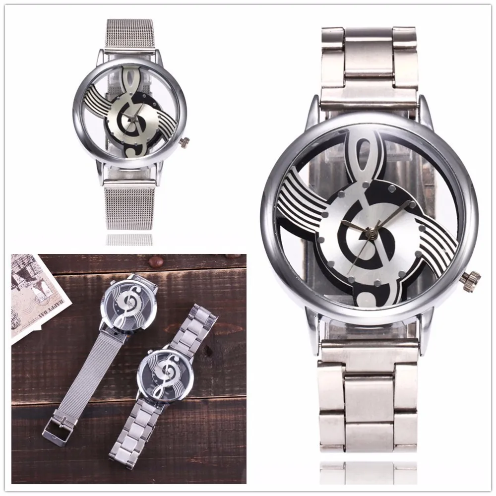 Men Women Hollow Music Note Notation Watch Fashion Silver Stainless Steel Quartz Watches Dropshipping Clock
Men Women Hollow Music Note Notation Watch Fashion Silver Stainless Steel Quartz Watches Dropshipping Clock