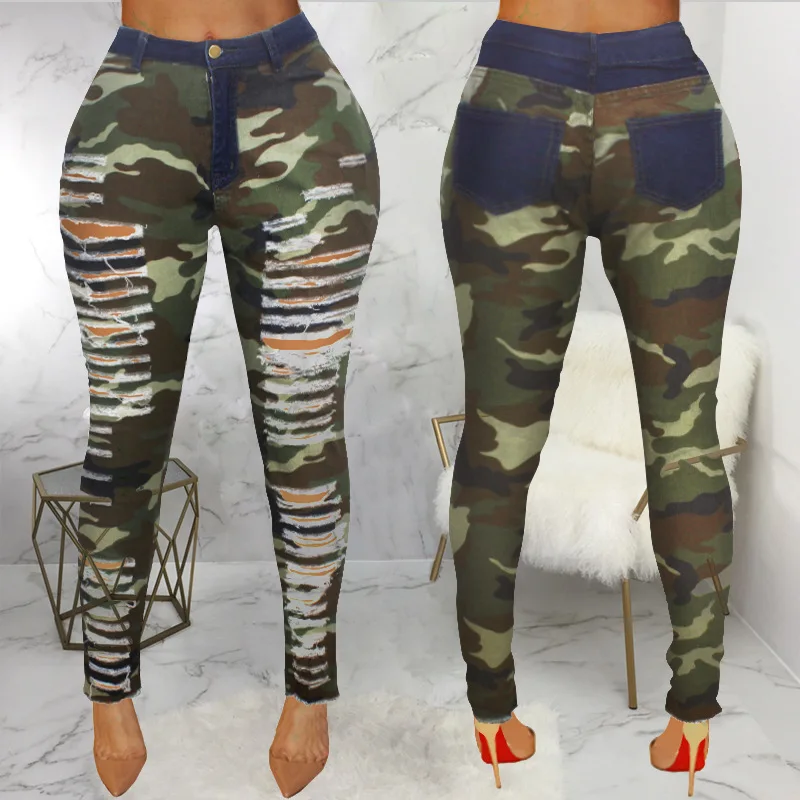 Camouflage Plus Size Hole Denim Pants Women Autumn Skinny Trousers High Waist Stretch Bodycon Pants
Camouflage Plus Size Hole Denim Pants Women Autumn Skinny Trousers High Waist Stretch Bodycon Pants