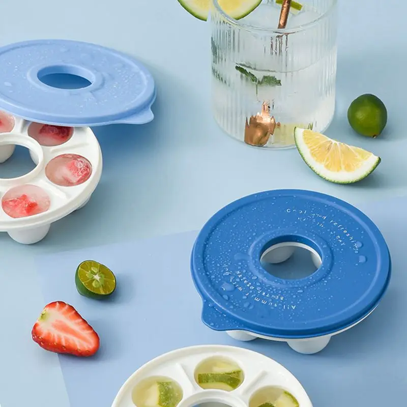 Donuts Modeling Ice Box Plastic Ice Grid Mold Sealed Homemade Ice Box With Cover Ice Cubes Mold (1 Set Of 3 Packs)
Donuts Modeling Ice Box Plastic Ice Grid Mold Sealed Homemade Ice Box With Cover Ice Cubes Mold (1 Set Of 3 Packs)