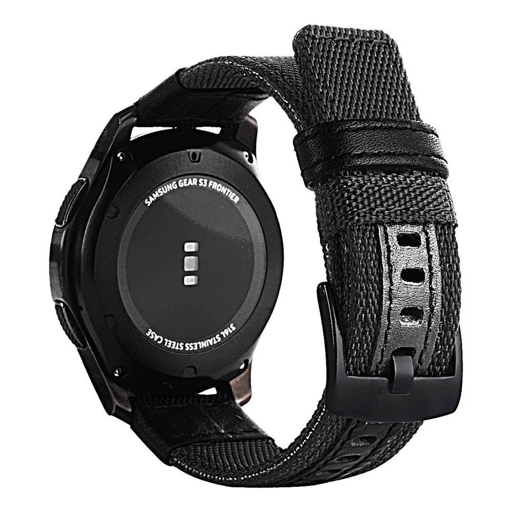 Ремешок кожаный и нейлоновый для Huawei Watch GT 2 Pro умный Браслет Samsung Galaxy 3 45 мм