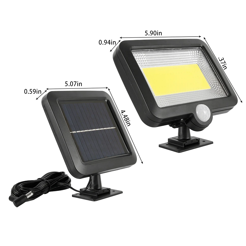 COB 100 LED Solar Wall Light Outdoors Solar Garden Light PIR Sensor Light Waterproof Wall Lamp Spotlights Emergency Street Lamp
COB 100 LED Solar Wall Light Outdoors Solar Garden Light PIR Sensor Light Waterproof Wall Lamp Spotlights Emergency Street Lamp