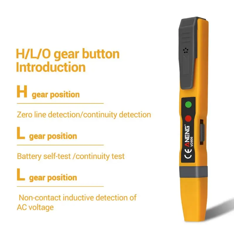 AC Voltage Detector Pen Non-contact Inductive AC/DC Voltage Tester w Sound Light U50E
AC Voltage Detector Pen Non-contact Inductive AC/DC Voltage Tester w Sound Light U50E