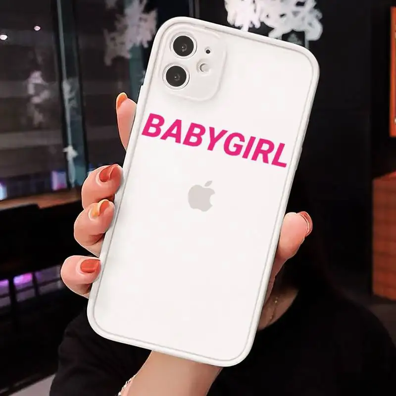 BABY Pink simplicity Babe aesthetics Phone Cases Matte Transparent for iPhone 7 8 11 12 s mini pro X XS XR MAX Plus cover funda
BABY Pink simplicity Babe aesthetics Phone Cases Matte Transparent for iPhone 7 8 11 12 s mini pro X XS XR MAX Plus cover funda