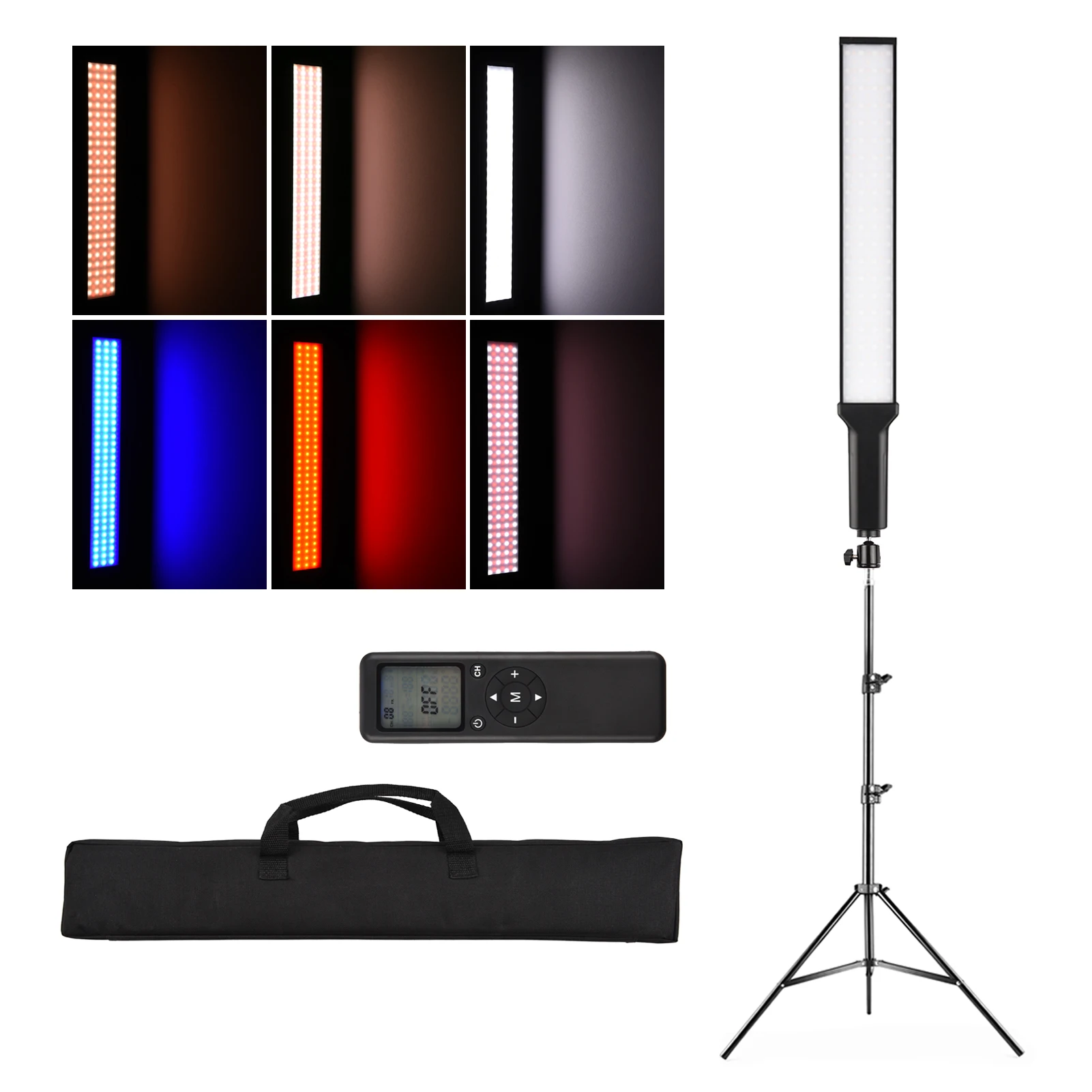 Handheld RGB Tube Light LED Video Light Wand 15W 3200K-5600K 2M Metal Light Stand+Remote Control+Carry Bag for Live Streaming
Handheld RGB Tube Light LED Video Light Wand 15W 3200K-5600K 2M Metal Light Stand+Remote Control+Carry Bag for Live Streaming
